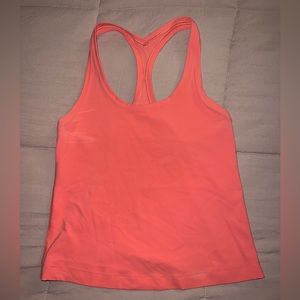 Lululemon racerback short nulu tank in raspberry cream